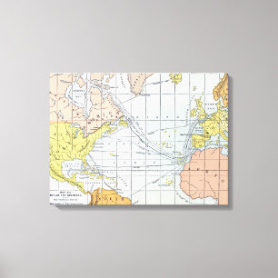 KARTE: ATLANTISCHE STIMME LEINWANDDRUCK