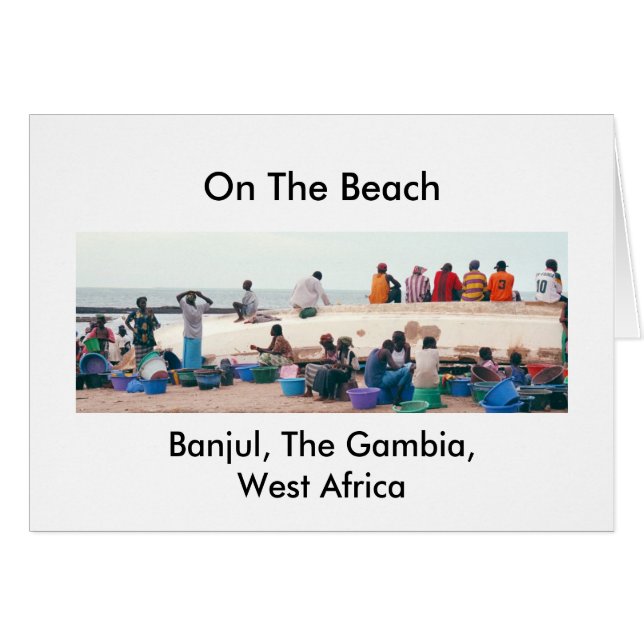 Karte, "auf dem Strand, Banjul, Gambia, Westafrika (Vorderseite (Horizontal))