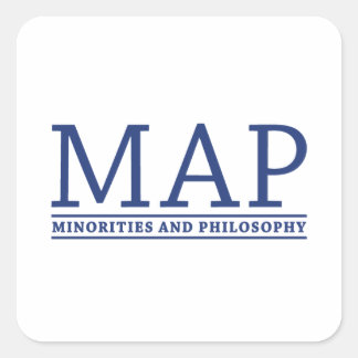 KARTE-Aufkleber - Weißer Hintergrund Quadratischer Aufkleber