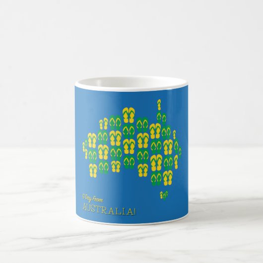 Karte aus Aussie thongs Kaffeetasse (Mittel)