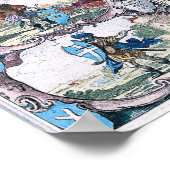 Karte aus dem 17. Jahrhundert Poster (Ecke)