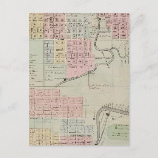 Karte Austin, Mäher Landkreis, Minnesota (Vorderseite)