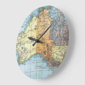 KARTE: AUSTRALIEN, c1890 Große Wanduhr (Winkel)