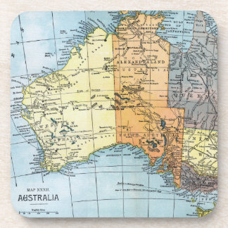 KARTE: AUSTRALIEN, c1890 Untersetzer