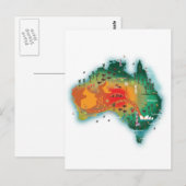 Karte Australiens (Vorne/Hinten)