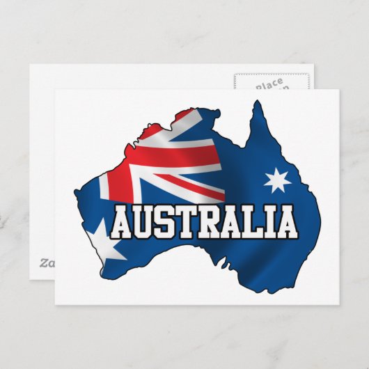 Karte Australiens (Vorne/Hinten)