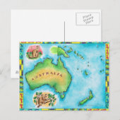Karte Australiens (Vorne/Hinten)