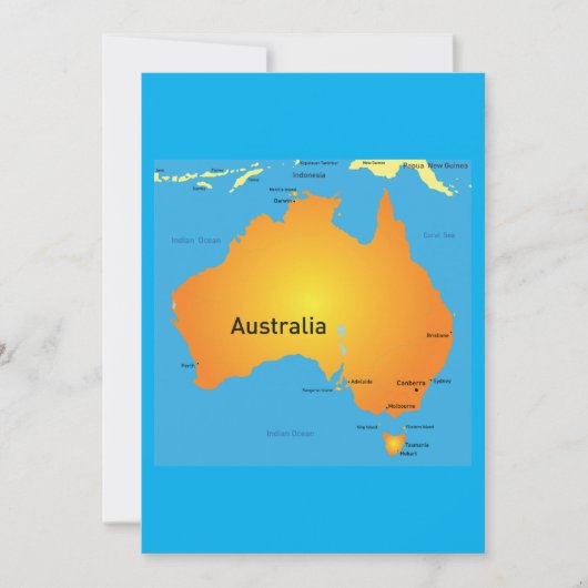 Karte Australiens (Vorderseite)