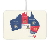 Karte Australiens Autolufterfrischer (Rückseite)
