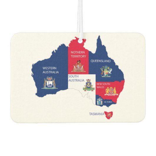 Karte Australiens Autolufterfrischer (Vorderseite)