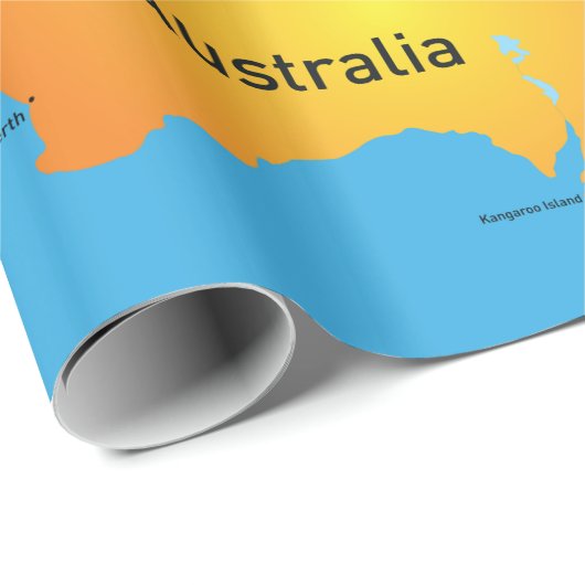 Karte Australiens Geschenkpapier (Rolleneckpunkt)