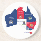 Karte Australiens Getränkeuntersetzer (Vorne)
