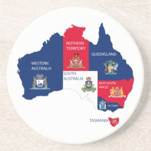 Karte Australiens Getränkeuntersetzer