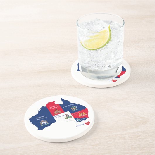 Karte Australiens Getränkeuntersetzer (Seite)