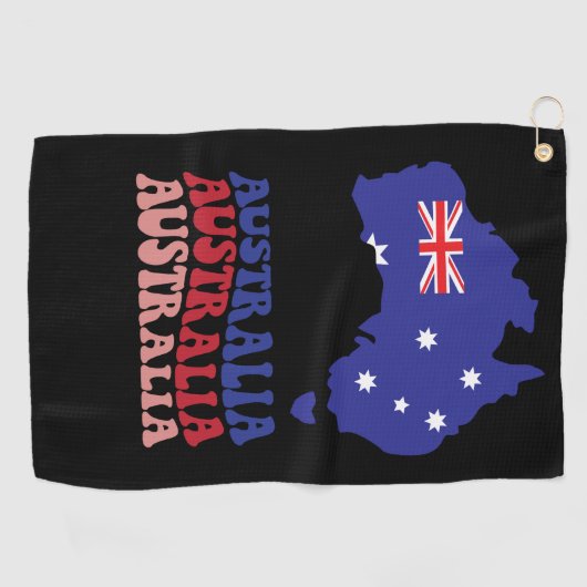 Karte Australiens Golfhandtuch (Horizontal)