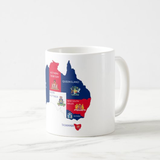 Karte Australiens Kaffeetasse (VorderseiteRechts)