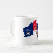 Karte Australiens Kaffeetasse (Vorderseite Links)