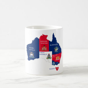 Karte Australiens Kaffeetasse