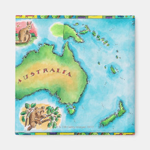 Karte Australiens Magnet