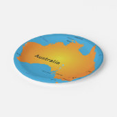 Karte Australiens Pappteller (Schrägansicht)