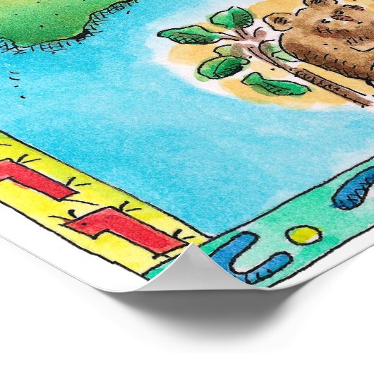 Karte Australiens Poster (Ecke)