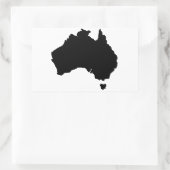 Karte Australiens Rechteckiger Aufkleber (Tasche)