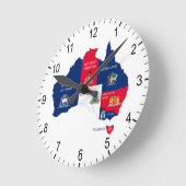 Karte Australiens Runde Wanduhr (Winkel)