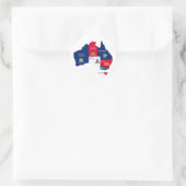 Karte Australiens Runder Aufkleber (Tasche)