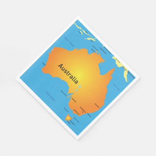 Karte Australiens Serviette (Ecke)