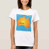 Karte Australiens T-Shirt (Vorderseite)