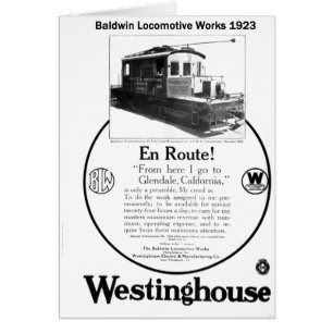 Karte Baldwin-Westinghouse Lokomotive1923