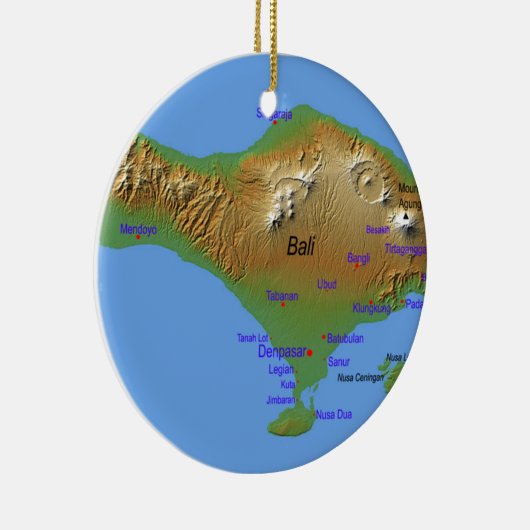 Karte Balis Holliday Keramikornament (Rechts)