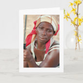 Karte, "Bananen-Verkäufer, Banjul, Gambia, Karte (Gelbe Blume)