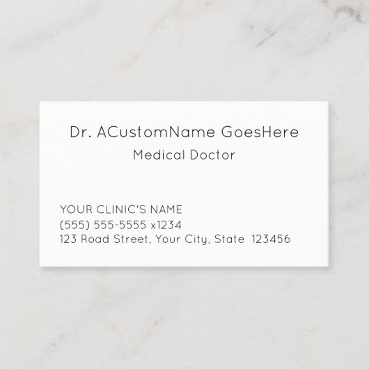 Karte, Basiskarte und Berufliche Visitenkarte (Vorderseite)