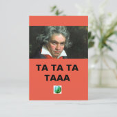 Karte Beethoven berühmten Motiv (Stehend Vorderseite)