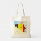 Karte Belgien Tote Bag Tragetasche (Rückseite)