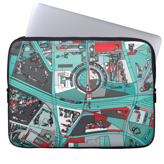 Karte Berlins, Deutschland Laptopschutzhülle (Vorderseite)