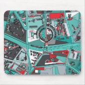 Karte Berlins, Deutschland Mousepad (Vorne)