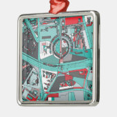 Karte Berlins, Deutschland Ornament Aus Metall (Links)