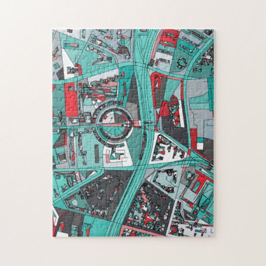 Karte Berlins, Deutschland Puzzle (Vertikal)