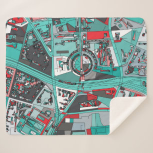 Karte Berlins, Deutschland Sherpadecke