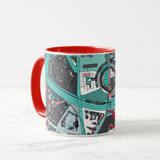 Karte Berlins, Deutschland Tasse (Vorderseite Links)