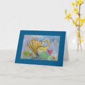 Karte - bernsteinfarbiger Drache (Gelbe Blume)