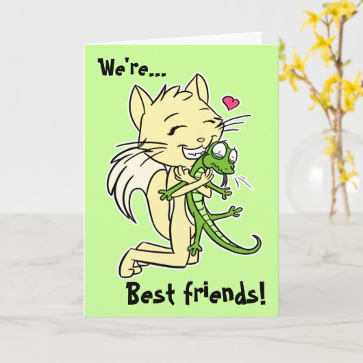 Karte "Beste Freunde" (Gelbe Blume)