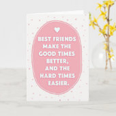 Karte 'Beste Freunde machen das Leben besser' (Gelbe Blume)