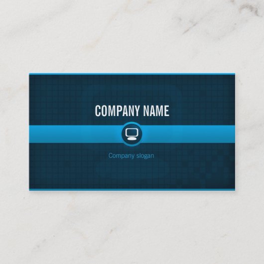 Karte besucht - Informatikfachmann blaues v1 (Vorderseite)