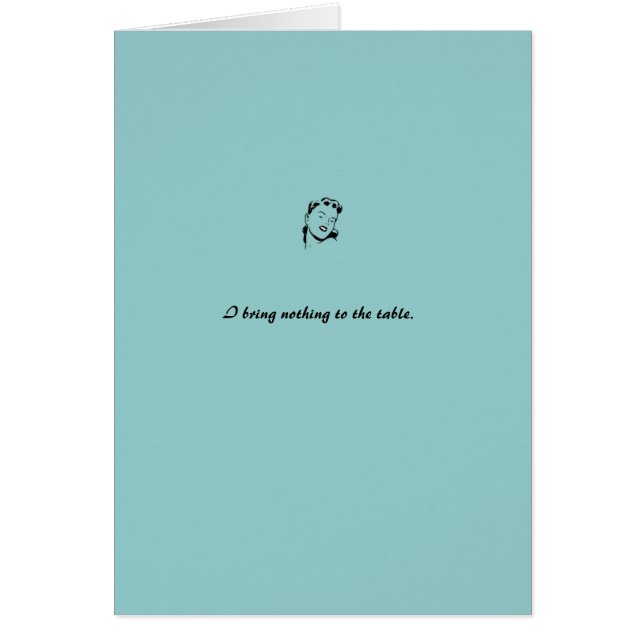 Karte: Blau "ich hole nichts zum Tabelle " (Vorne)