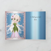 Karte Blau Rosa Fee (Innenseite)
