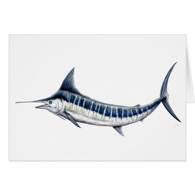Karte blauer Marlin (Vorderseite (Horizontal))