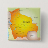 Karte Boliviens mit Städten und Grenzen Button (Vorderseite)